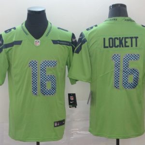 Men's Seattle Seahawks #16 Tyler Lockett Green Vapor Untouchable Limited Stitched NFL Jersey - Custom Name