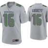 Men's Seattle Seahawks #16 Tyler Lockett Grey Atmosphere Fashion Stitched Game Jersey - Custom Name