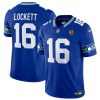 Men's Seattle Seahawks #16 Tyler Lockett Royal 2023 F.U.S.E. Throwback With John Madden Patch Vapor Limited Stitched Football Jersey - Custom Name