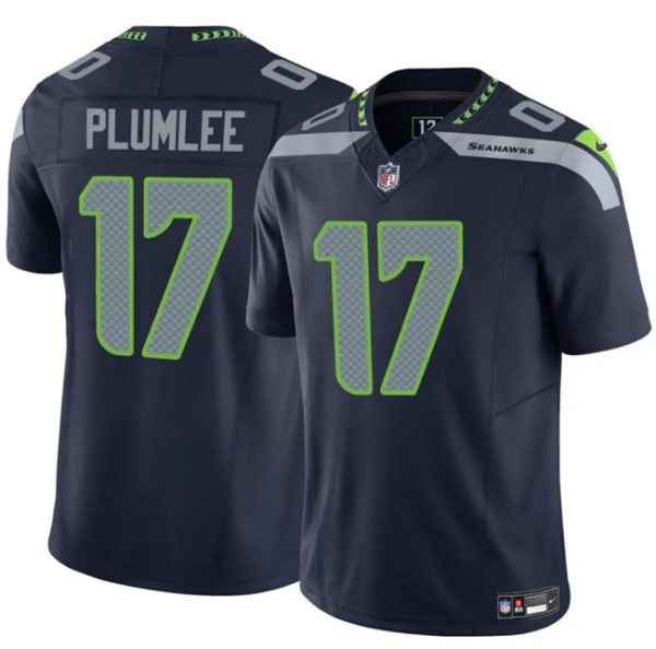 Men's Seattle Seahawks #17 John Rhys Navy 2024 F.U.S.E Vapor Limited Stitched Football Jersey - Custom Name