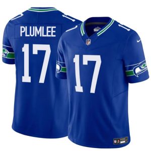 Men's Seattle Seahawks #17 John Rhys Royal 2024 F.U.S.E Throwback Vapor Limited Stitched Football Jersey - Custom Name