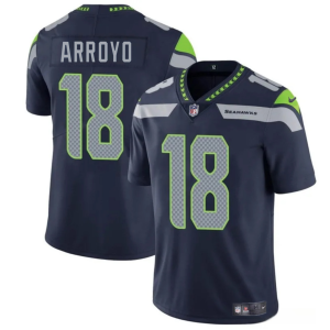 Men's Seattle Seahawks #18 Elijah Arroyo Navy 2025 Draft Vapor Limited Stitched Football Jersey - Custom Name