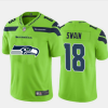 Men's Seattle Seahawks #18 Freddie Swain Green 2020 Team Big Logo Limited Stitched Jersey - Custom Name