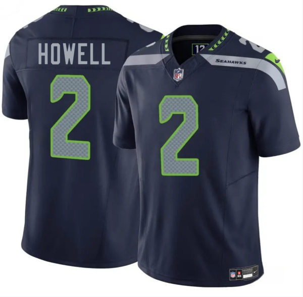 Men's Seattle Seahawks #2 Sam Howell Navy 2025 F.U.S.E. Vapor Limited Stitched Football Jersey - Custom Name