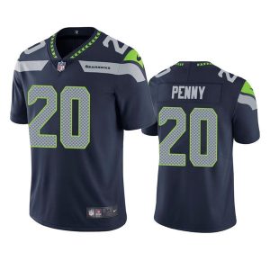 Men's Seattle Seahawks #20 Rashaad Penny Navy Vapor Untouchable Limited Stitched Jersey - Custom Name
