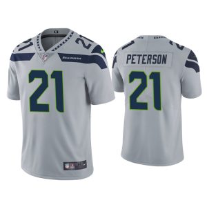 Men's Seattle Seahawks #21 Adrian Peterson Grey Vapor Untouchable Limited Stitched Jersey - Custom Name