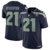 Men's Seattle Seahawks #21 Devon Witherspoon Navy 2023 F.U.S.E. With John Madden Patch Vapor Limited Stitched Football Jersey - Custom Name