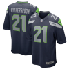 Men's Seattle Seahawks #21 Devon Witherspoon Navy Stitched Game Jersey - Custom Name