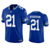 Men's Seattle Seahawks #21 Devon Witherspoon Royal 2023 F.U.S.E. Vapor Limited Throwback Stitched Jersey - Custom Name