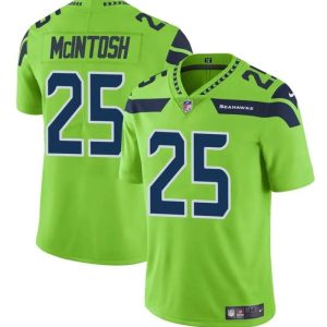 Men's Seattle Seahawks #25 Kenny McIntosh Green Vapor Limited Stitched Football Jersey - Custom Name