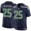 Men's Seattle Seahawks #25 Kenny McIntosh Navy 2024 F.U.S.E Vapor Limited Stitched Football Jersey - Custom Name