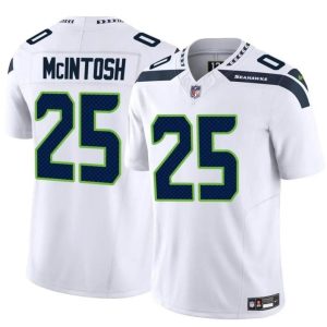 Men's Seattle Seahawks #25 Kenny McIntosh White 2024 F.U.S.E Vapor Limited Stitched Football Jersey - Custom Name