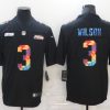 Men's Seattle Seahawks #3 Russell Wilson Black NFL 2020 Crucial Catch Limited Stitched Jersey - Custom Name