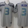 Men's Seattle Seahawks #3 Russell Wilson Gray Stitched NFL Vapor Untouchable Limited jersey - Custom Name