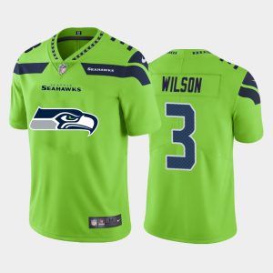 Men's Seattle Seahawks #3 Russell Wilson Green 2020 Team Big Logo Limited Stitched Jersey - Custom Name