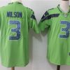 Men's Seattle Seahawks #3 Russell Wilson Green Stitched NFL Vapor Untouchable Limited Jersey - Custom Name