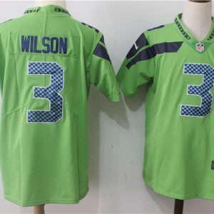 Men's Seattle Seahawks #3 Russell Wilson Green Stitched NFL Vapor Untouchable Limited Jersey - Custom Name