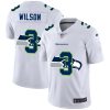 Men's Seattle Seahawks #3 Russell Wilson White NFL Stitched Jersey - Custom Name