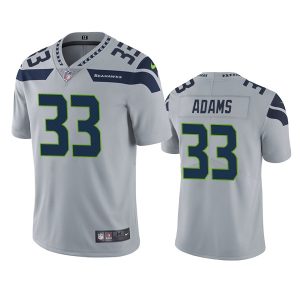 Men's Seattle Seahawks #33 Jamal Adams Grey NFL Vapor Untouchable Limited Stitched Jersey - Custom Name