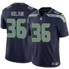 Men's Seattle Seahawks #36 George Holani Navy F.U.S.E Vapor Limited Stitched Football Jersey - Custom Name