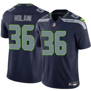 Men's Seattle Seahawks #36 George Holani Navy F.U.S.E Vapor Limited Stitched Football Jersey - Custom Name