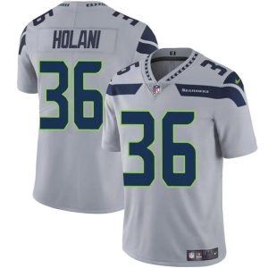Men's Seattle Seahawks #36 George Holani White Vapor Limited Stitched Football Jersey - Custom Name