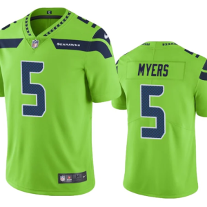 Men's Seattle Seahawks #5 Jason Myers Green Vapor Untouchable Limited Stitched Jersey - Custom Name