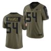 Men's Seattle Seahawks #54 Bobby Wagner 2021 Olive Salute To Service Limited Stitched Jersey - Custom Name