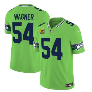 Men's Seattle Seahawks #54 Bobby Wagner 2023 F.U.S.E. With 4-Star C Patch Green Limited Stitched Football Jersey - Custom Name