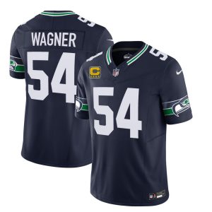 Men's Seattle Seahawks #54 Bobby Wagner 2023 F.U.S.E. With 4-Star C Patch Navy Limited Stitched Football Jersey - Custom Name