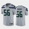 Men's Seattle Seahawks #56 Jordyn Brooks Gray Vapor Untouchable Limited Stitched NFL Jersey - Custom Name