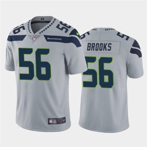 Men's Seattle Seahawks #56 Jordyn Brooks Gray Vapor Untouchable Limited Stitched NFL Jersey - Custom Name