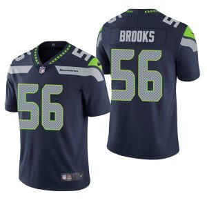Men's Seattle Seahawks #56 Jordyn Brooks Navy Vapor Untouchable Limited Stitched NFL Jersey - Custom Name