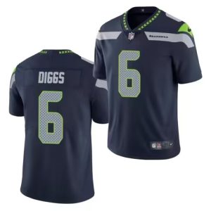 Men's Seattle Seahawks #6 Quandre Diggs Navy Vapor Untouchable Limited Stitched Jersey - Custom Name