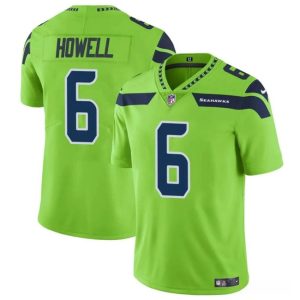 Men's Seattle Seahawks #6 Sam Howell Green Vapor Limited Stitched Football Jersey - Custom Name