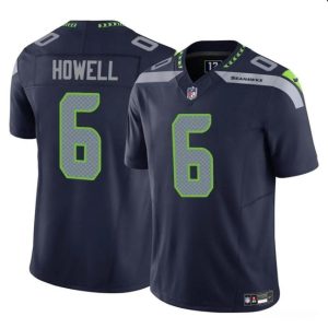 Men's Seattle Seahawks #6 Sam Howell Navy 2023 F.U.S.E. Vapor Limited Stitched Football Jersey - Custom Name
