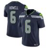 Men's Seattle Seahawks #6 Sam Howell Navy Vapor Limited Stitched Football Jersey - Custom Name