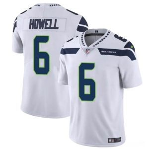 Men's Seattle Seahawks #6 Sam Howell White Vapor Limited Stitched Football Jersey - Custom Name