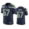 Men's Seattle Seahawks #67 Charles Cross Navy Vapor Untouchable Limited Stitched Jersey - Custom Name