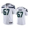 Men's Seattle Seahawks #67 Charles Cross White Vapor Untouchable Limited Stitched Jersey - Custom Name