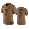 Men's Seattle Seahawks #7 Geno Smith 2023 Brown Salute To Service Limited Stitched Football Jersey - Custom Name