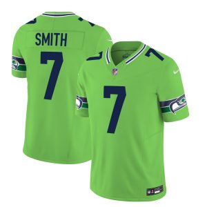Men's Seattle Seahawks #7 Geno Smith 2023 F.U.S.E. Green Limited Stitched Football Jersey - Custom Name