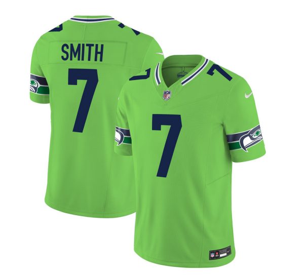 Men's Seattle Seahawks #7 Geno Smith 2023 F.U.S.E. Green Limited Stitched Football Jersey - Custom Name