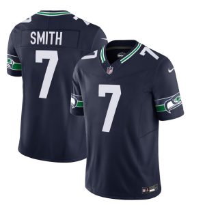 Men's Seattle Seahawks #7 Geno Smith 2023 F.U.S.E. Navy Limited Stitched Football Jersey - Custom Name