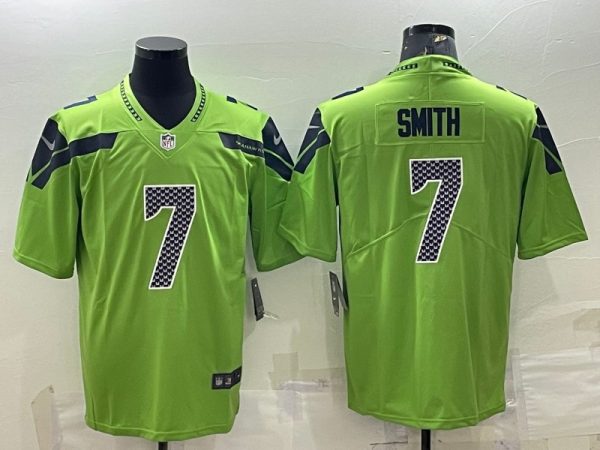Men's Seattle Seahawks #7 Geno Smith Green Vapor Untouchable Limited Stitched Jersey - Custom Name
