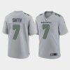Men's Seattle Seahawks #7 Geno Smith Grey Atmosphere Fashion Stitched Game Jersey - Custom Name