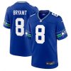 Men's Seattle Seahawks #8 Coby Bryant Royal Throwback Player Stitched Game Jersey - Custom Name