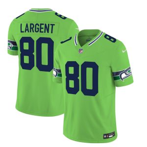 Men's Seattle Seahawks #80 Steve Largent 2023 F.U.S.E. Green Limited Stitched Football Jersey - Custom Name