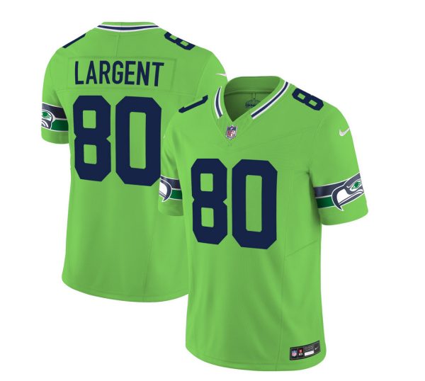 Men's Seattle Seahawks #80 Steve Largent 2023 F.U.S.E. Green Limited Stitched Football Jersey - Custom Name