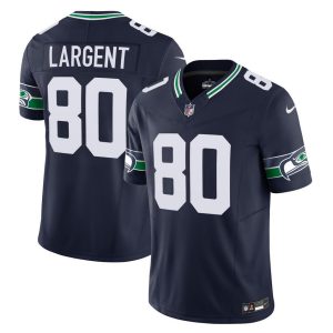 Men's Seattle Seahawks #80 Steve Largent 2023 F.U.S.E. Navy Limited Stitched Football Jersey - Custom Name